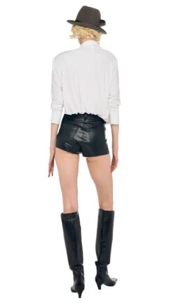 NK SHIRT BODYSUIT W/ COLLAR STAND -Norma Kamali 1 29 25f25 nk 04858 copy