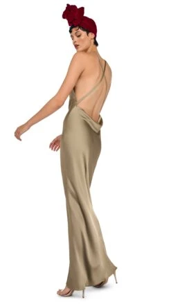 CROSS BACK BIAS GOWN -Norma Kamali 1 29 25f25nk00492
