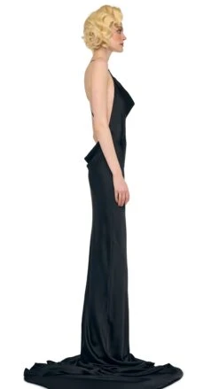 CROSS BACK BIAS GOWN W/ TRAIN 12 CROSS BACK BIAS GOWN W/ TRAIN -Norma Kamali 1 29 25f25nk00553