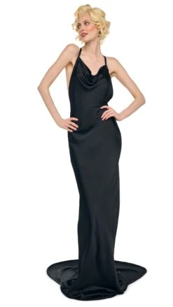 CROSS BACK BIAS GOWN W/ TRAIN 14 CROSS BACK BIAS GOWN W/ TRAIN -Norma Kamali 1 29 25f25nk00569