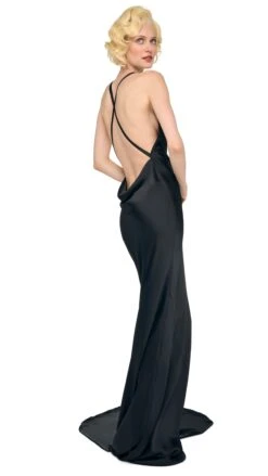 CROSS BACK BIAS GOWN W/ TRAIN 15 CROSS BACK BIAS GOWN W/ TRAIN -Norma Kamali 1 29 25f25nk00585