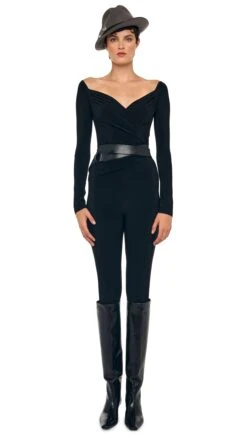 OFF SHOULDER SWEETHEART CATSUIT 12 OFF SHOULDER SWEETHEART CATSUIT -Norma Kamali 1 29 25f25nk03379