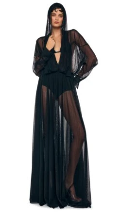 HOODED SUPER OS BF NK SHIRT FLARED GOWN 9 HOODED SUPER OS BF NK SHIRT FLARED GOWN -Norma Kamali 1 29 25f25nk04318