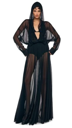 HOODED SUPER OS BF NK SHIRT FLARED GOWN 10 HOODED SUPER OS BF NK SHIRT FLARED GOWN -Norma Kamali 1 29 25f25nk04352