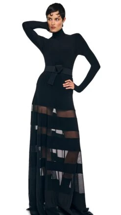 SPLICED FLARED SKIRT TO FLOOR 12 SPLICED FLARED SKIRT TO FLOOR -Norma Kamali 1 29 25f25nk05434