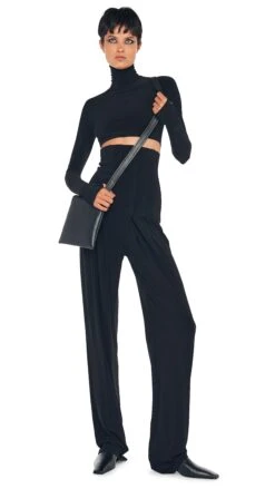 HIGH WAIST TAILORED PLEAT PANT 15 HIGH WAIST TAILORED PLEAT PANT -Norma Kamali 1 30 24nk00995 17c6a6ec b2ab 4c25 9c00 186202834a05