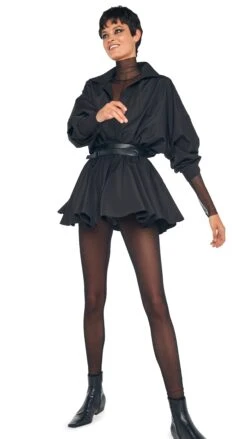 SUPER OS BF NK SHIRT FLARED MINI DRESS -Norma Kamali 1 30 24nk03968