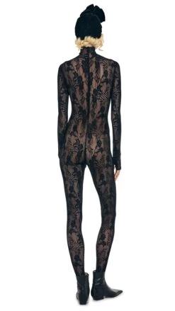 LONG SLEEVE SLIM FIT TURTLE CATSUIT W/ FOOTIE 8 LONG SLEEVE SLIM FIT TURTLE CATSUIT W/ FOOTIE -Norma Kamali 1 3025f25nk05801
