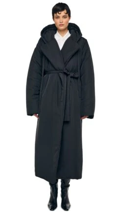 HOODED SLEEPING BAG COAT LONG
