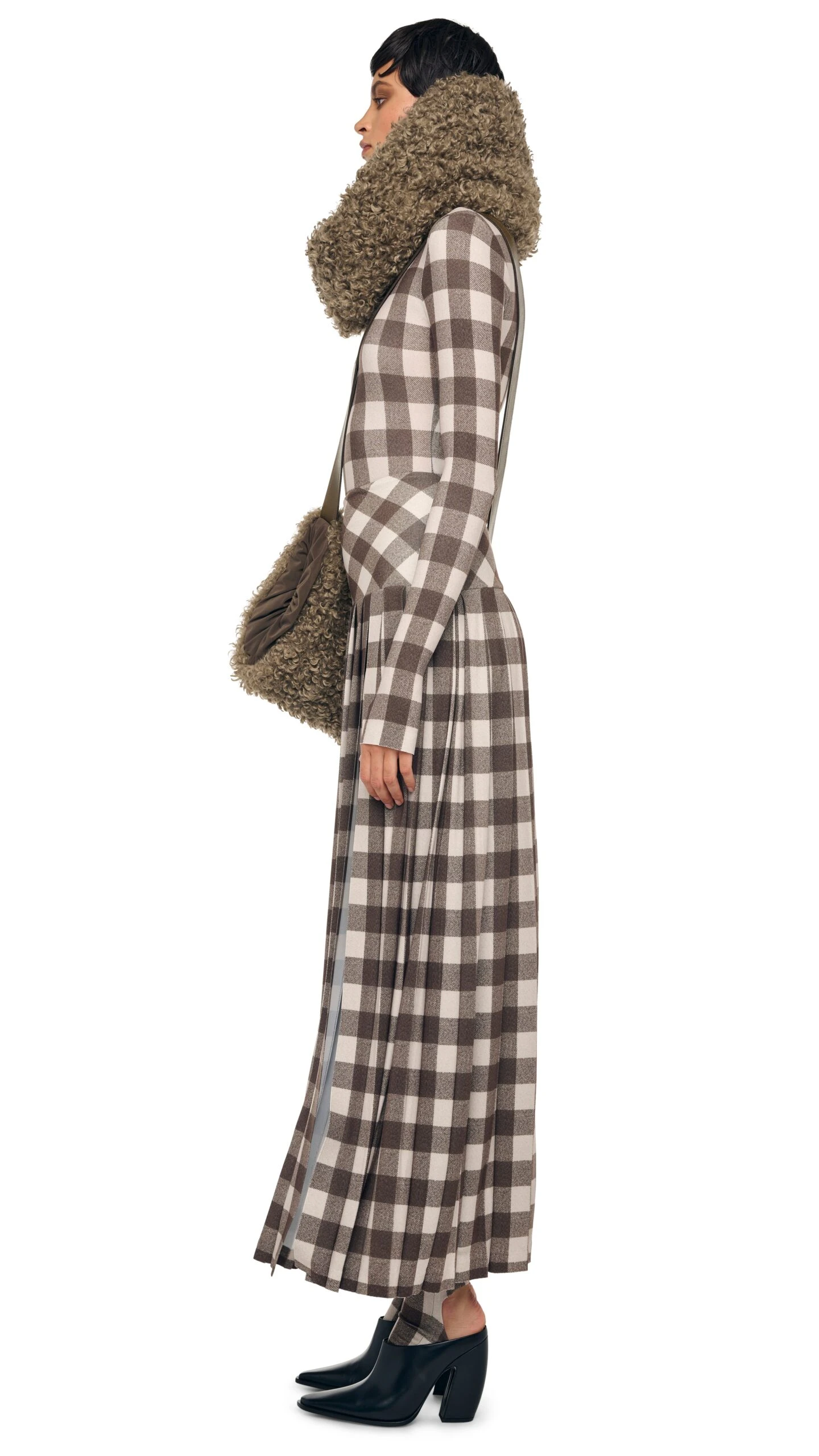 PLEATED LONG SKIRT W/ SLIT 2 PLEATED LONG SKIRT W/ SLIT - Image 2