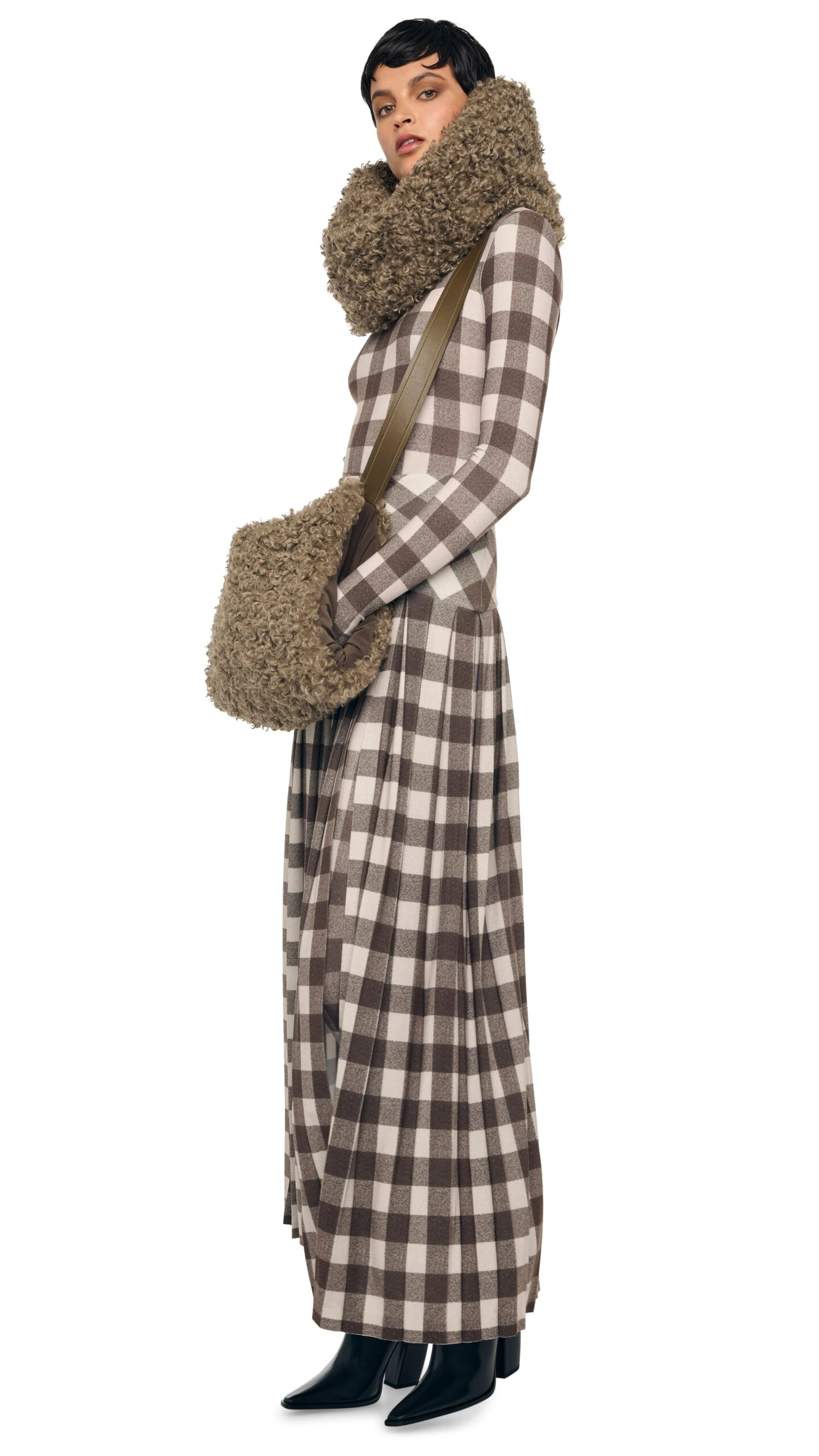 PLEATED LONG SKIRT W/ SLIT 7 PLEATED LONG SKIRT W/ SLIT - Image 7