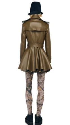 DOUBLE BREASTED TRENCH FLARED MINI DRESS -Norma Kamali 1 31 25f25nk12433