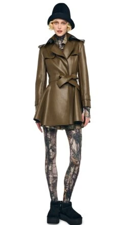 DOUBLE BREASTED TRENCH FLARED MINI DRESS -Norma Kamali 1 31 25f25nk12440