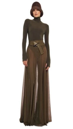 FLARED SKIRT TO FLOOR W/ LEGGING W/ FOOTIE