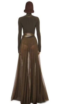 FLARED SKIRT TO FLOOR W/ LEGGING W/ FOOTIE -Norma Kamali 1 31 25f25nk12728 42905384 e9b3 42cb b9cb aa091d23a6fa