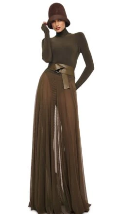 FLARED SKIRT TO FLOOR W/ LEGGING W/ FOOTIE -Norma Kamali 1 31 25f25nk12756 a2781cb8 85f4 4638 9893 f98da26256c1