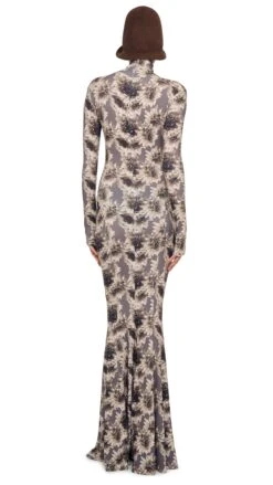 LONG SLEEVE TURTLE FISHTAIL GOWN 8 LONG SLEEVE TURTLE FISHTAIL GOWN -Norma Kamali 1 31 25f25nk12846