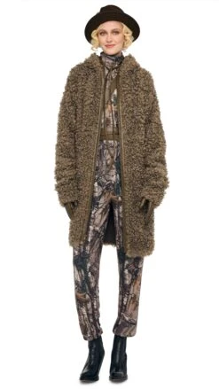 OS RAGLAN SLEEVE ZIP FRONT HOODED JACKET