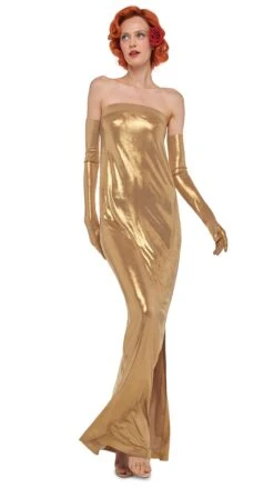 STRAPLESS TAILORED SIDE SLIT GOWN -Norma Kamali 11 20 24pf25nk00064