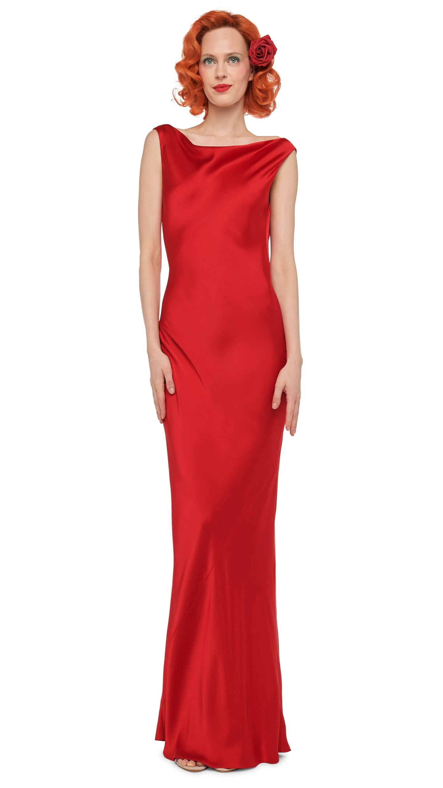SLEEVELESS LOW BACK DRAPE GOWN 5 SLEEVELESS LOW BACK DRAPE GOWN - Image 5