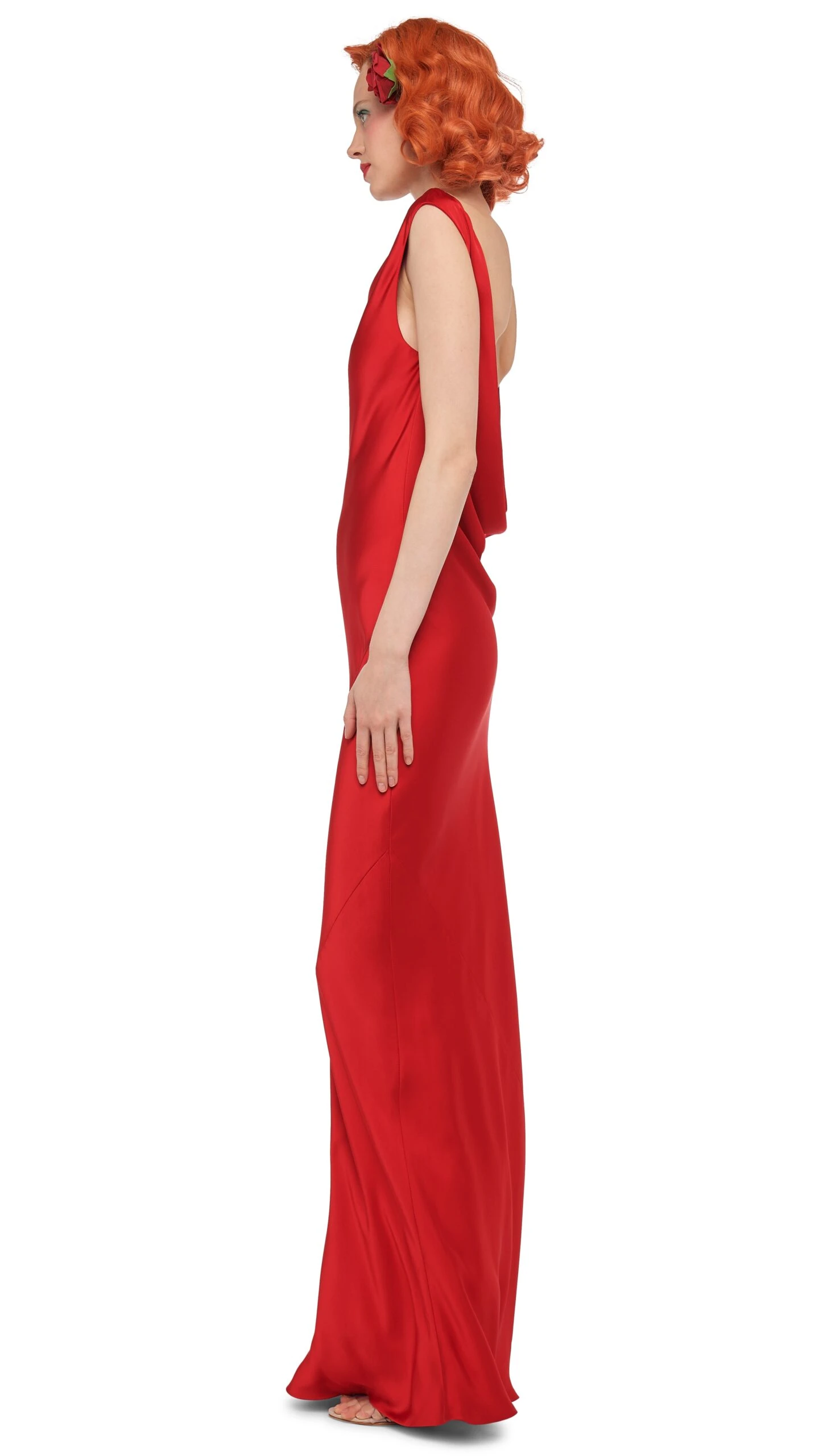 SLEEVELESS LOW BACK DRAPE GOWN 3 SLEEVELESS LOW BACK DRAPE GOWN - Image 3