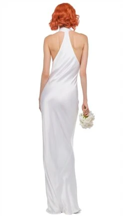 HALTER DRAPE BIAS GOWN -Norma Kamali 11 20 24pf25nk05255