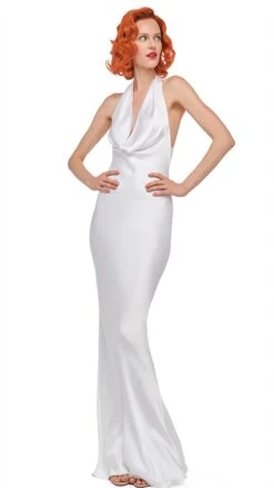 HALTER DRAPE BIAS GOWN -Norma Kamali 11 20 24pf25nk05288