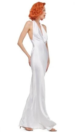 HALTER DRAPE BIAS GOWN -Norma Kamali 11 20 24pf25nk05310