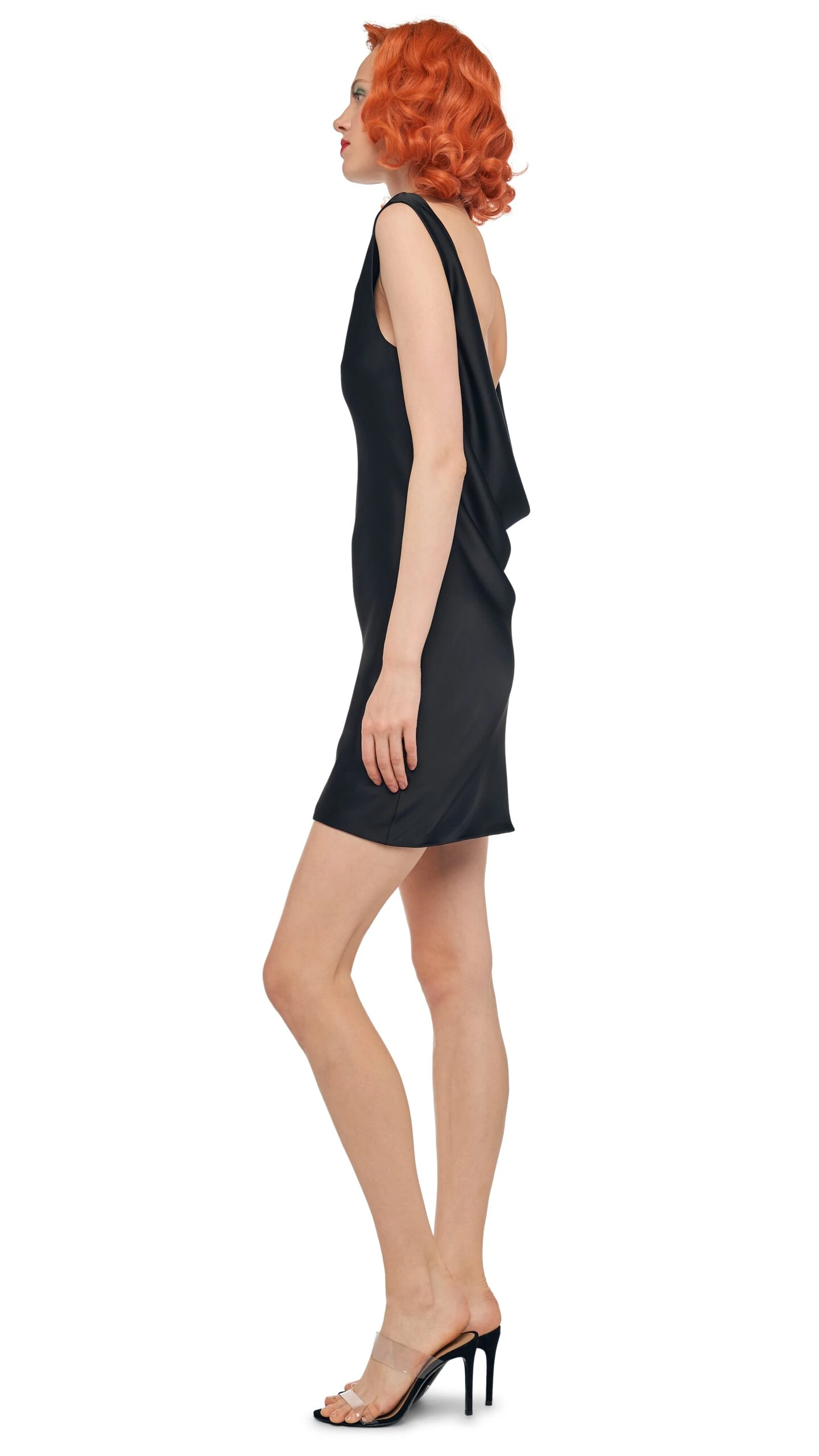 SLEEVELESS LOW BACK DRAPE MINI DRESS 3 SLEEVELESS LOW BACK DRAPE MINI DRESS - Image 3
