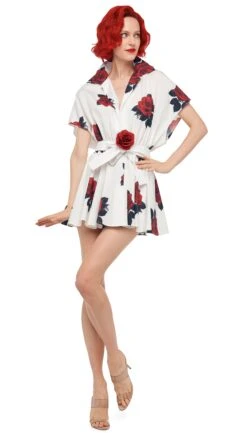 SUPER OS SLEEVELESS BF NK SHIRT FLARED MINI DRESS -Norma Kamali 11 21 24pf25nk07820