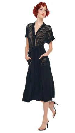 GERALYN SHORT SLEEVE DRESS -Norma Kamali 11 21 24pf25nk08830