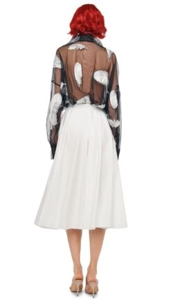 SUPER OVERSIZED BOYFRIEND NK SHIRT BODYSUIT -Norma Kamali 11 21 24pf25nk08938