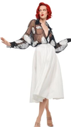 SUPER OVERSIZED BOYFRIEND NK SHIRT BODYSUIT -Norma Kamali 11 21 24pf25nk08948