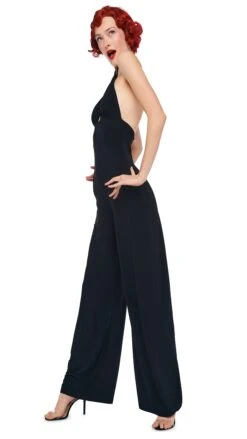 CROSS HALTER STRAIGHT LEG JUMPSUIT 11 CROSS HALTER STRAIGHT LEG JUMPSUIT -Norma Kamali 11 21 24pf25nk09552