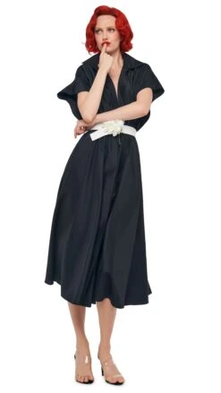 SUPER OS SLEEVELESS BF NK SHIRT FLARED DRESS -Norma Kamali 11 21 24pf25nk09963