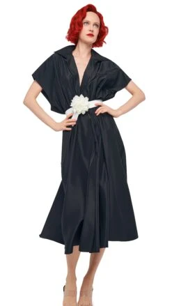 SUPER OS SLEEVELESS BF NK SHIRT FLARED DRESS -Norma Kamali 11 21 24pf25nk09984