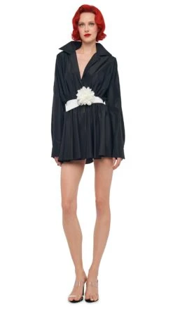 SUPER OS BF NK SHIRT FLARED MINI DRESS