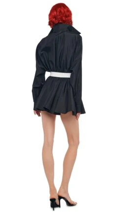 SUPER OS BF NK SHIRT FLARED MINI DRESS -Norma Kamali 11 21 24pf25nk10021