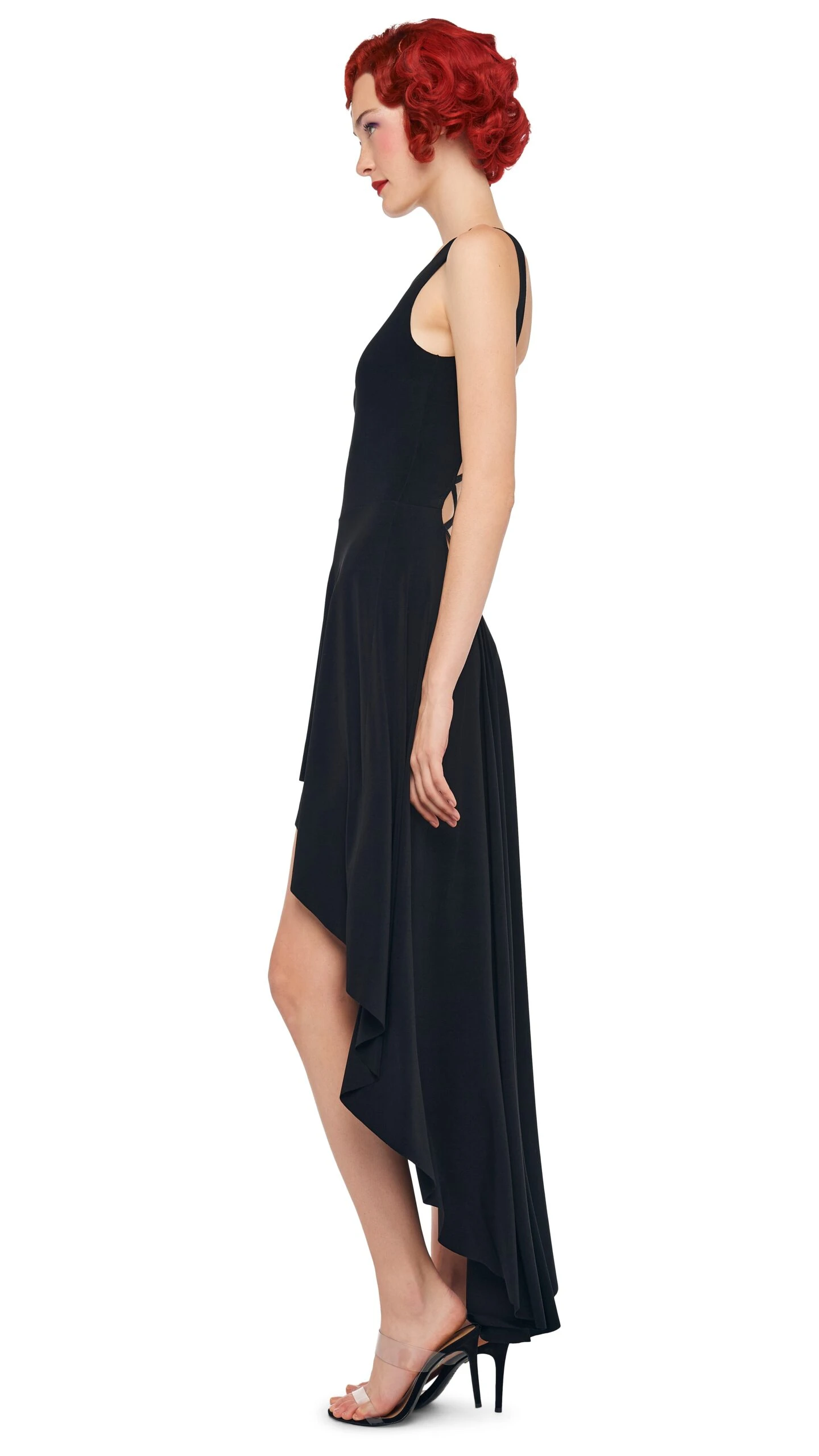 HI LOW SLEEVELESS X GOWN 2 HI LOW SLEEVELESS X GOWN - Image 2