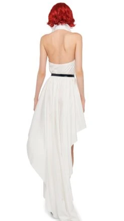 HI LOW NK HALTER FLARED DRESS 9 HI LOW NK HALTER FLARED DRESS -Norma Kamali 11 21 24pf25nk10557