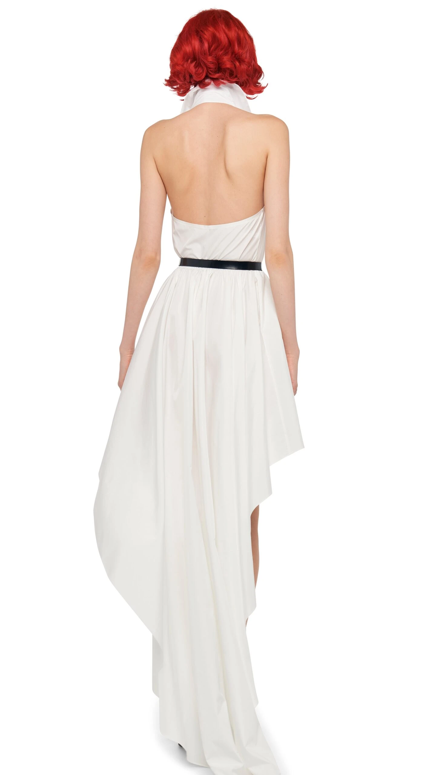 HI LOW NK HALTER FLARED DRESS 3 HI LOW NK HALTER FLARED DRESS - Image 3