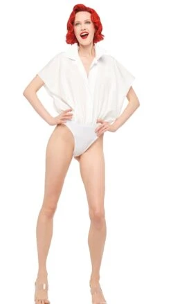 SUPER OS SLEEVELESS BF NK SHIRT BODYSUIT 12 SUPER OS SLEEVELESS BF NK SHIRT BODYSUIT -Norma Kamali 11 21 24pf25nk10638