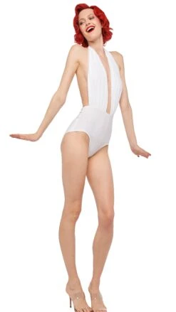 HALTER BODYSUIT -Norma Kamali 11 21 24pf25nk11032