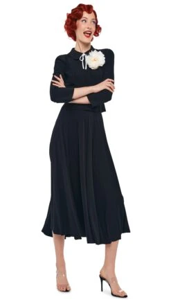 FLARED SKIRT TO MIDCALF -Norma Kamali 11 21 24pf25nk11058