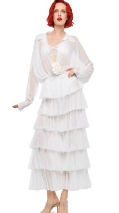 SUPER WIDE LEG RUFFLE PANT 12 SUPER WIDE LEG RUFFLE PANT -Norma Kamali 11 21 24pf25nk11163 52d77865 3422 4072 a324 917ee1997e4c