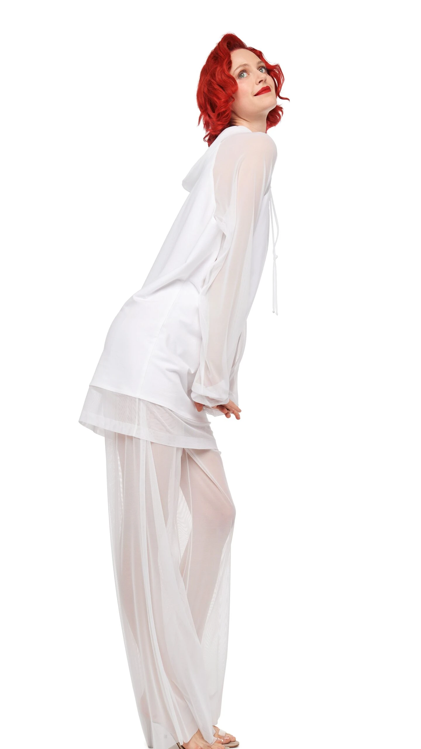 OVERSIZED RAGLAN SLEEVE HOODED MINI DRESS W/ MESH 12 OVERSIZED RAGLAN SLEEVE HOODED MINI DRESS W/ MESH - Image 12