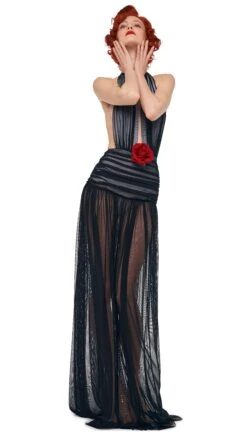 HALTER SHIRRED GOWN 10 HALTER SHIRRED GOWN -Norma Kamali 11 22 24pf25nk14388