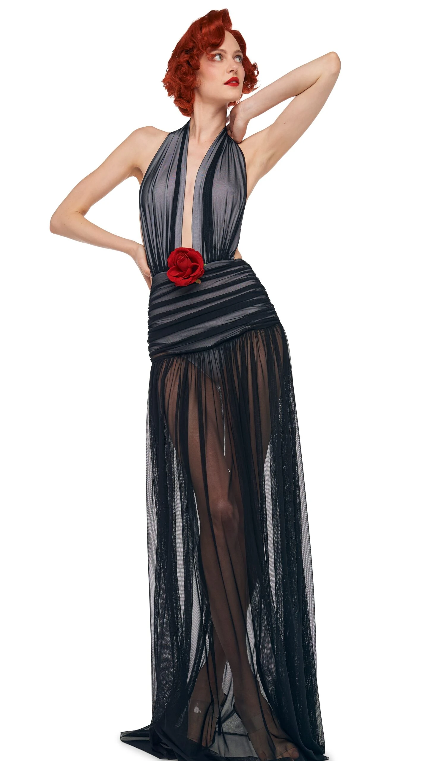 HALTER SHIRRED GOWN 5 HALTER SHIRRED GOWN - Image 5
