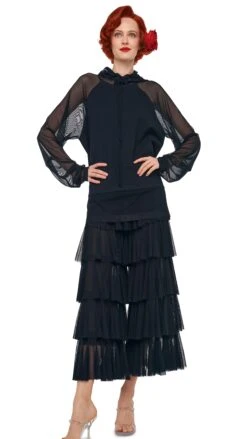 OS RAGLAN SLEEVE HOODED TOP W/ MESH -Norma Kamali 11 22 24pf25nk15041 ec35fca6 0acb 4ba0 8990 5aa4afadcbc7