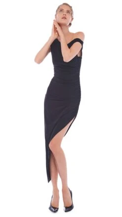 DROP SHOULDER SIDE DRAPE GOWN 12 DROP SHOULDER SIDE DRAPE GOWN -Norma Kamali 11 28 22nk00207